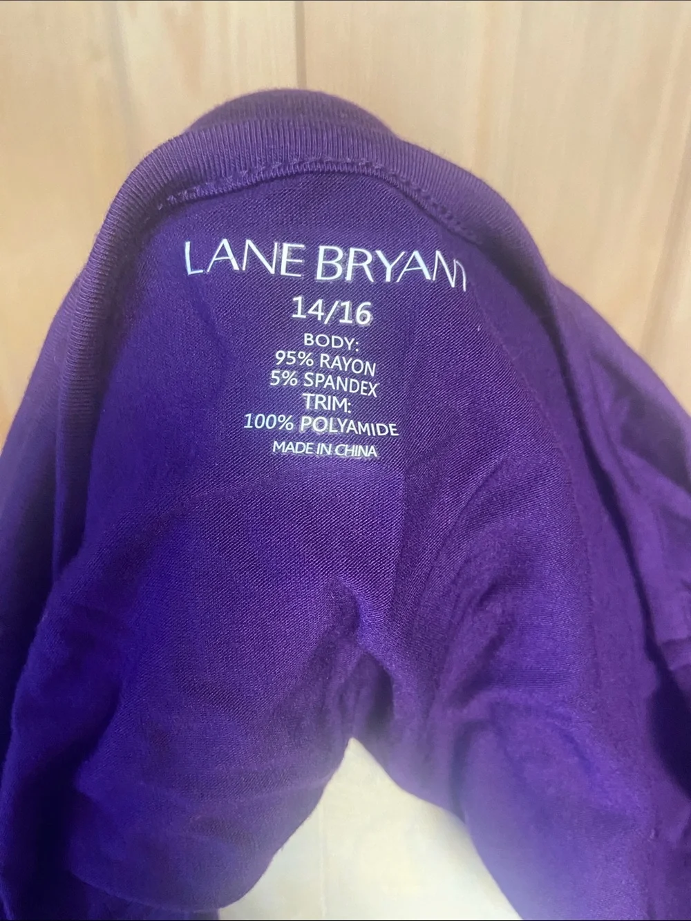 Lane Bryant Deep Purple Short Sleeve Tunic